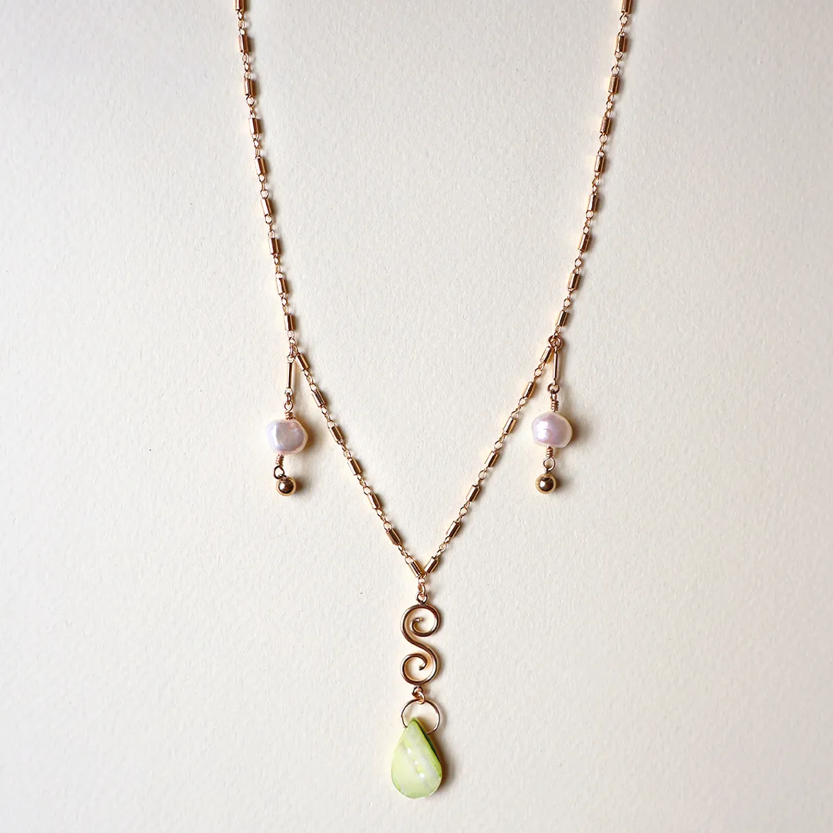 Marina Swirl Drop Necklace
