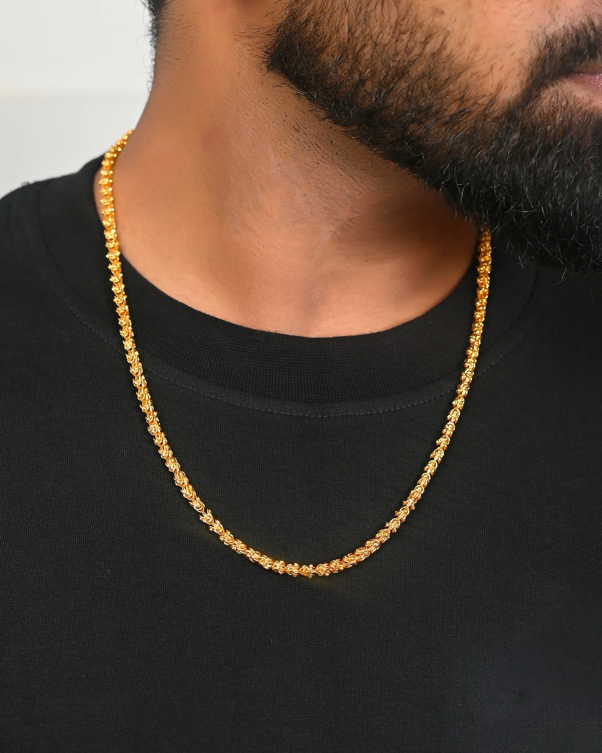 Men's Gold Plated Evil Eye Men Designer Chain - Voj