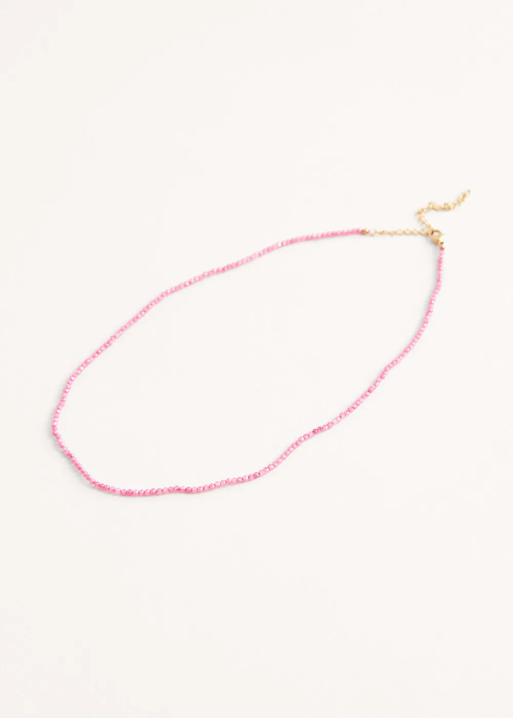 MINA BEADED NECKLACE - PINK