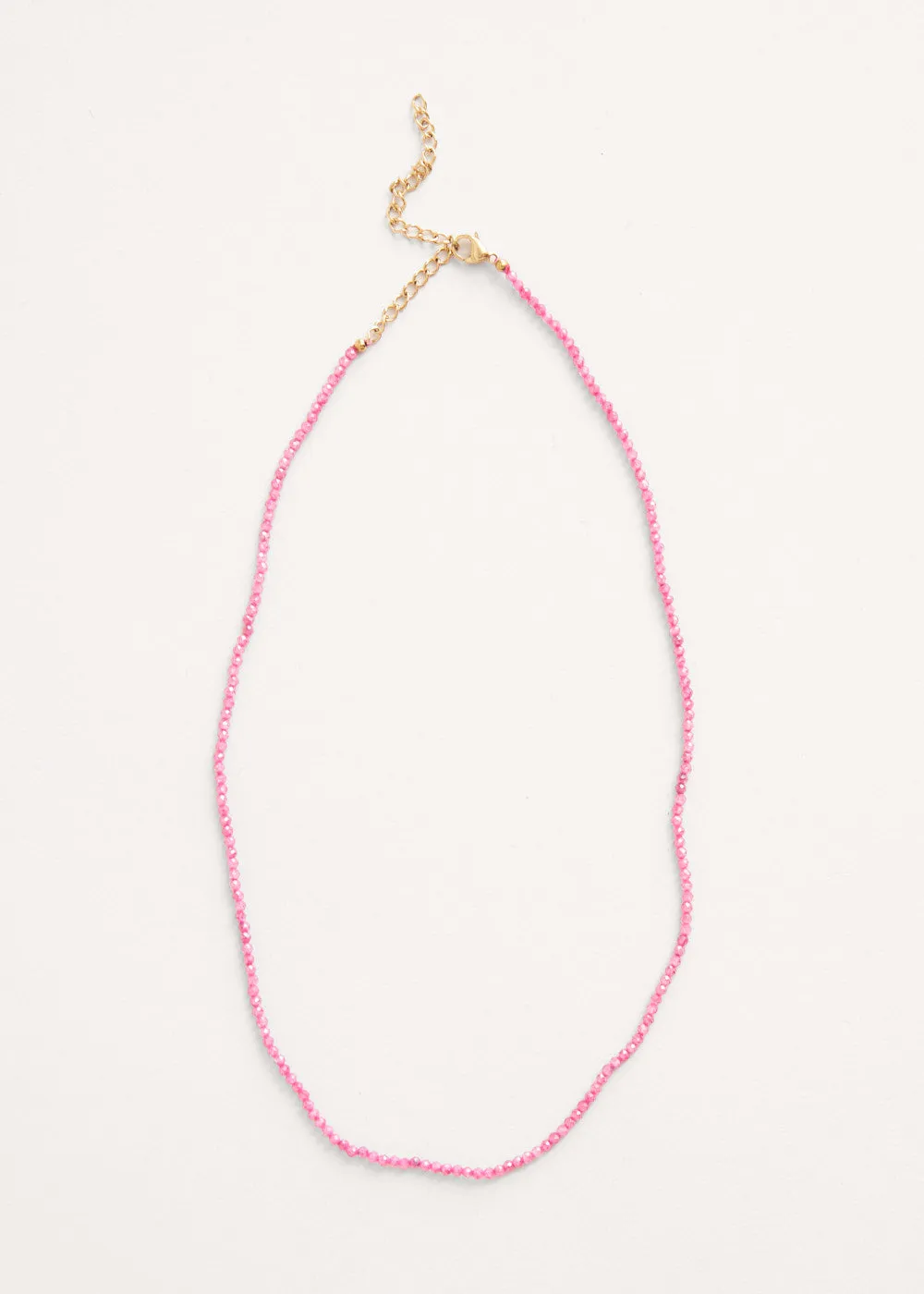 MINA BEADED NECKLACE - PINK