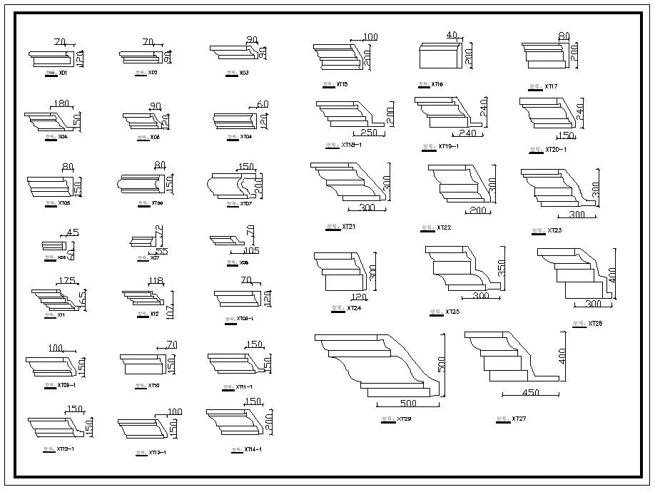 Ornamental Parts of Architecture -☆Architectural Decorative CAD Blocks☆ V.8
