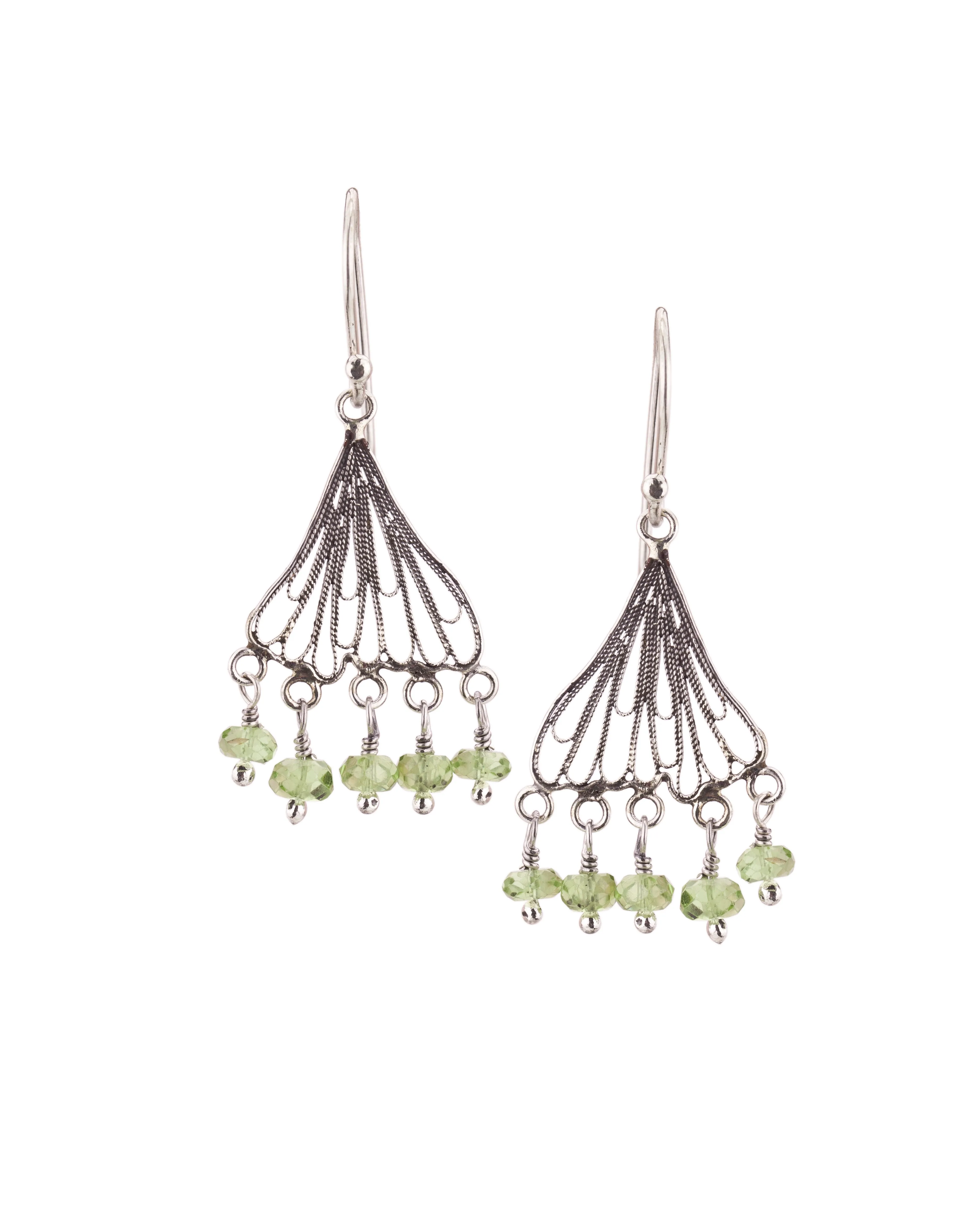 Peridot Cascade Earrings