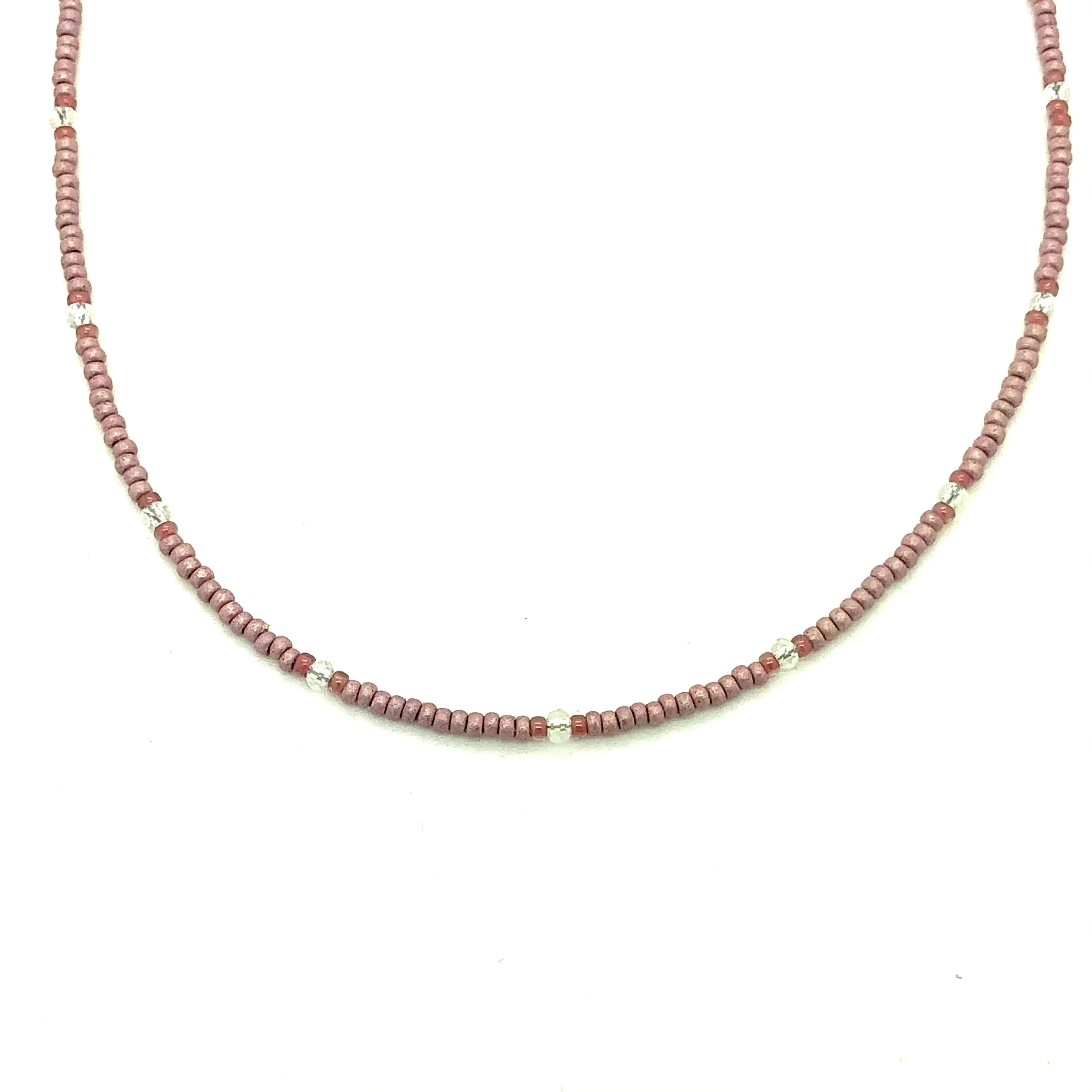 Pink Arches Beaded Necklace
