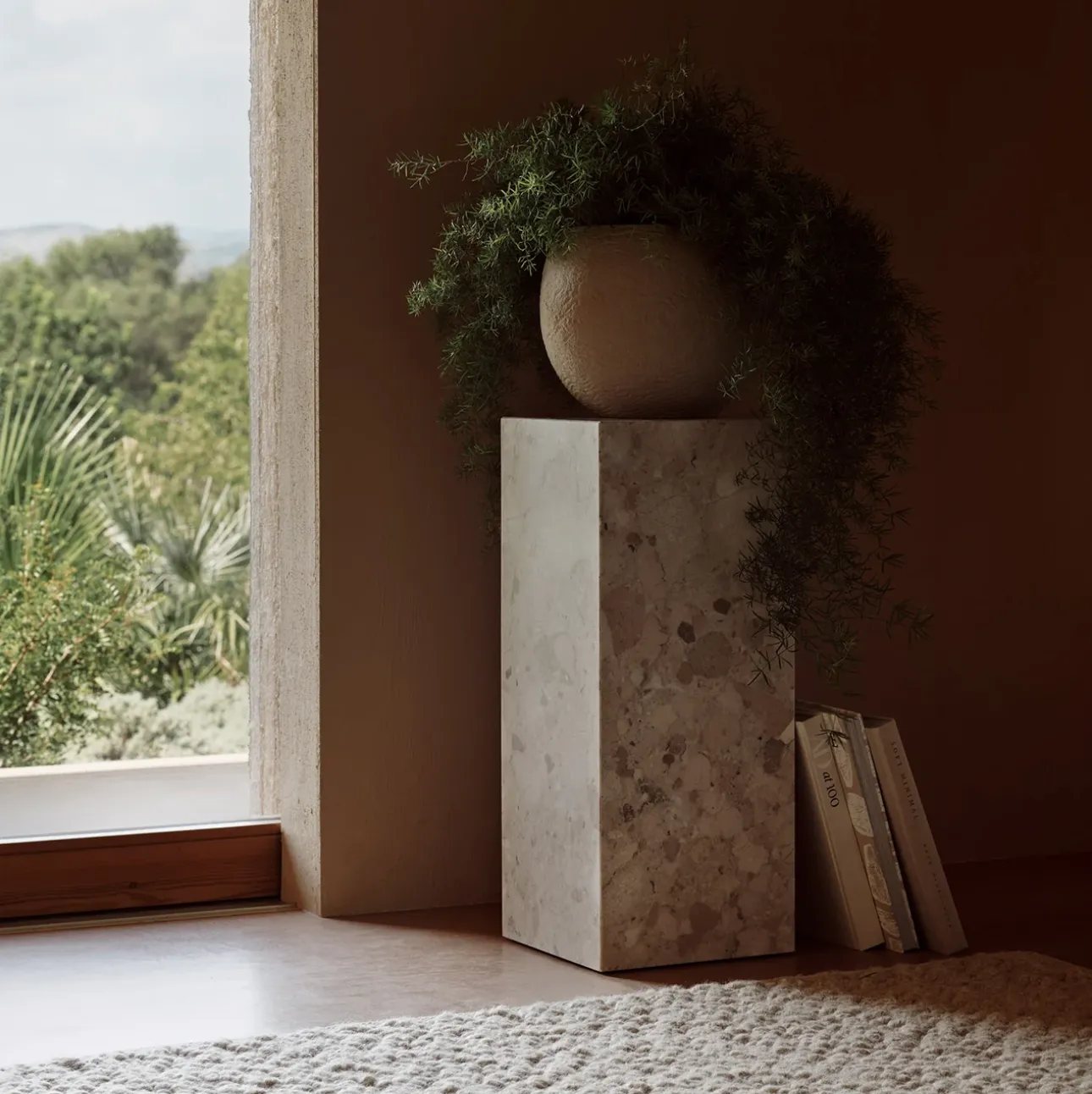Plinth Pedestal - Sand Kunis Breccia