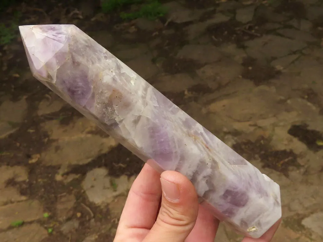 Polished Extra Large Dream Amethyst Towers x 2 From Madagascar