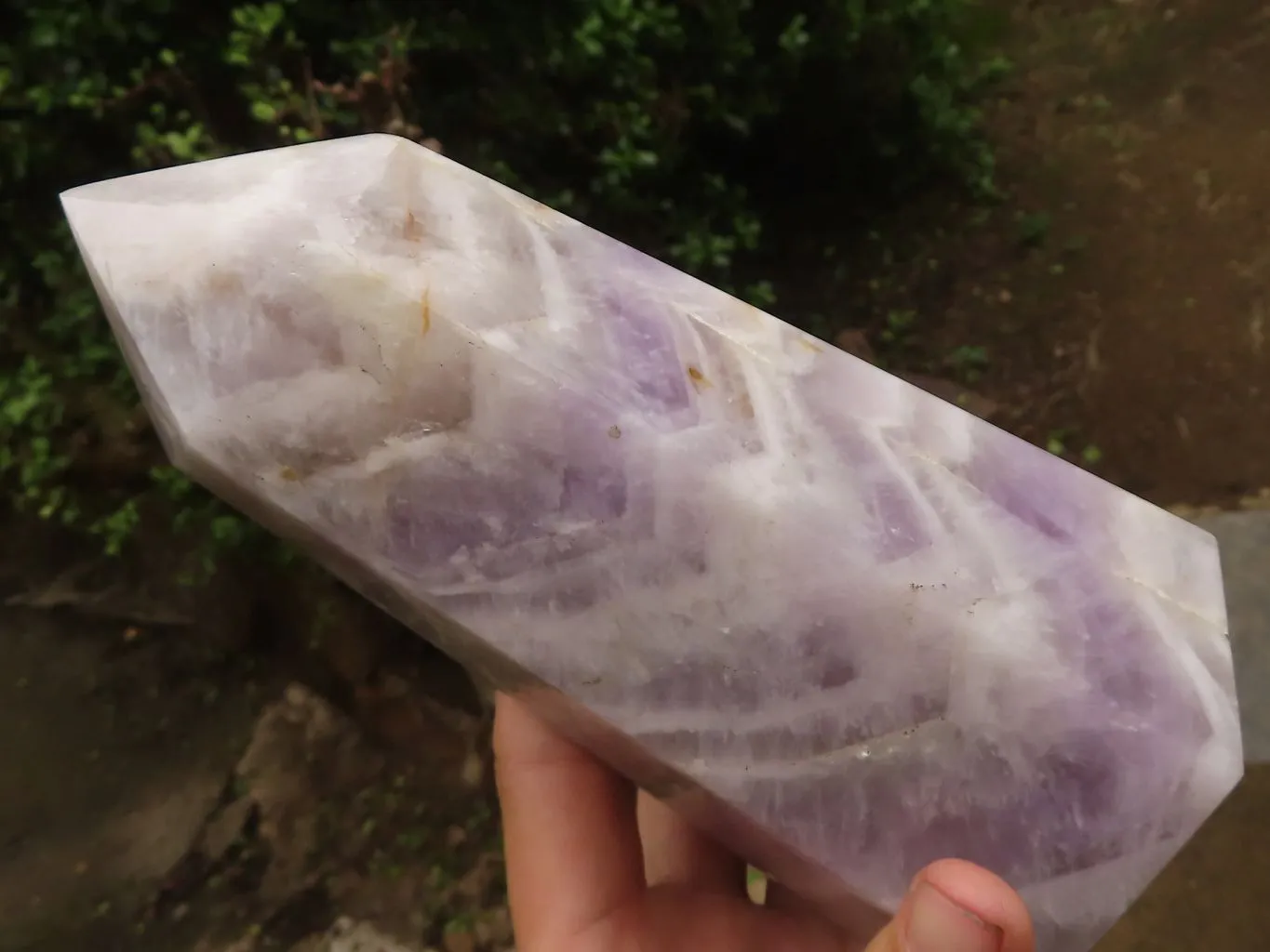 Polished Large Dream Amethyst Point x 1 From Madagascar