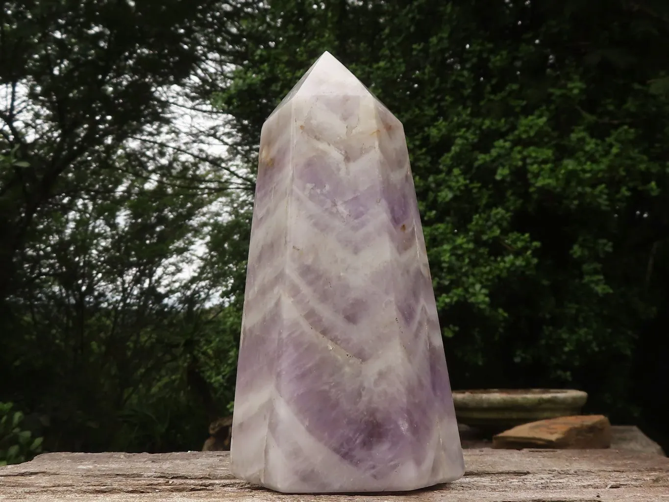 Polished Large Dream Amethyst Point x 1 From Madagascar