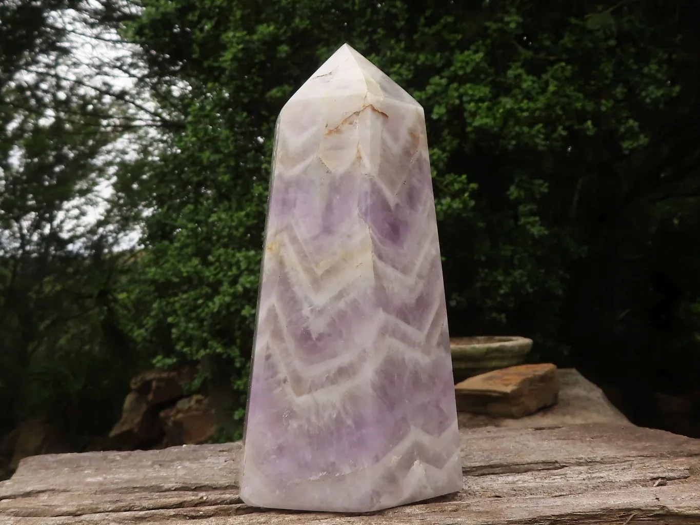 Polished Large Dream Amethyst Point x 1 From Madagascar