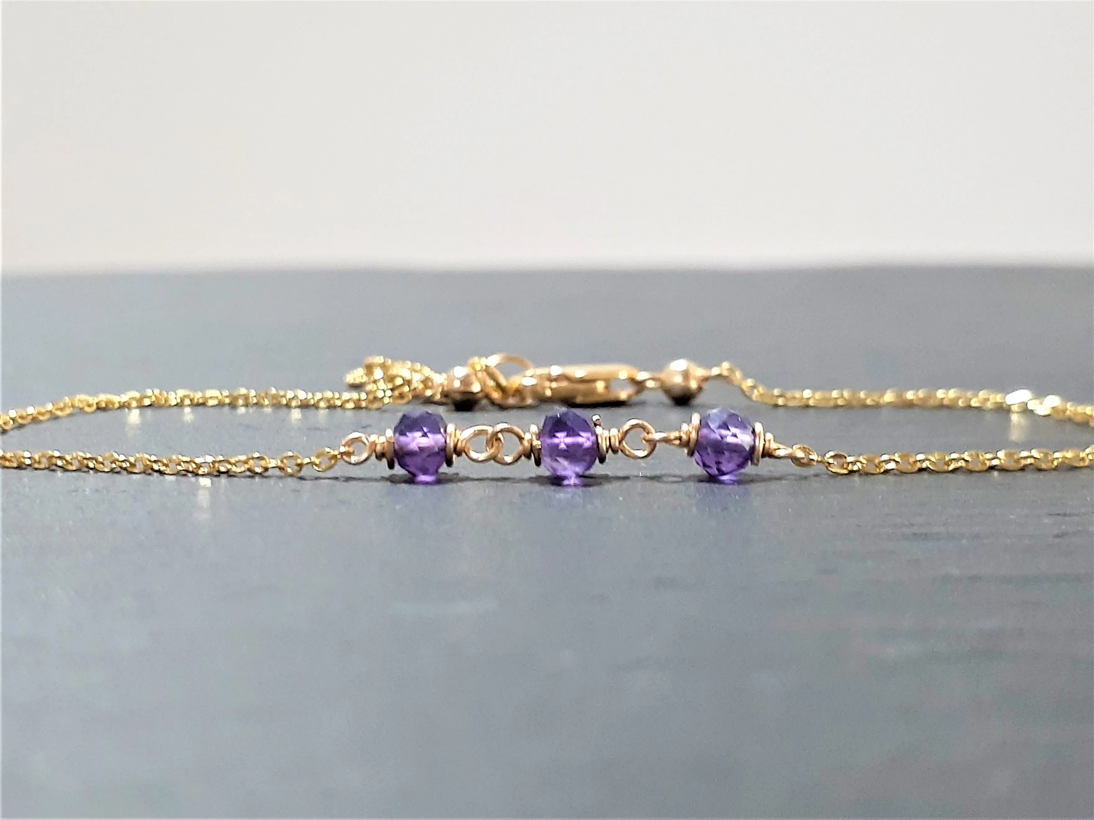 Purple Amethyst Anklet