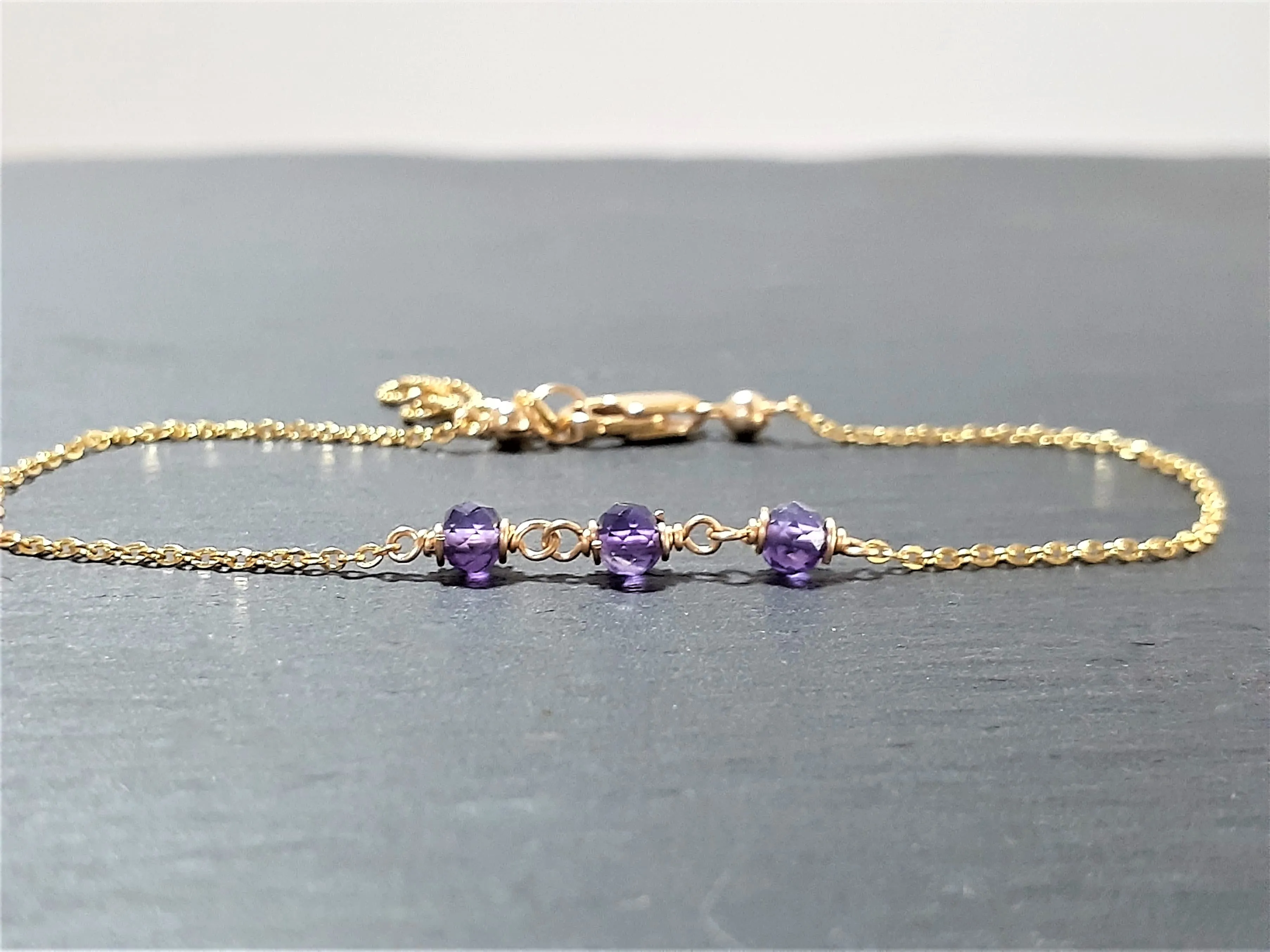 Purple Amethyst Anklet