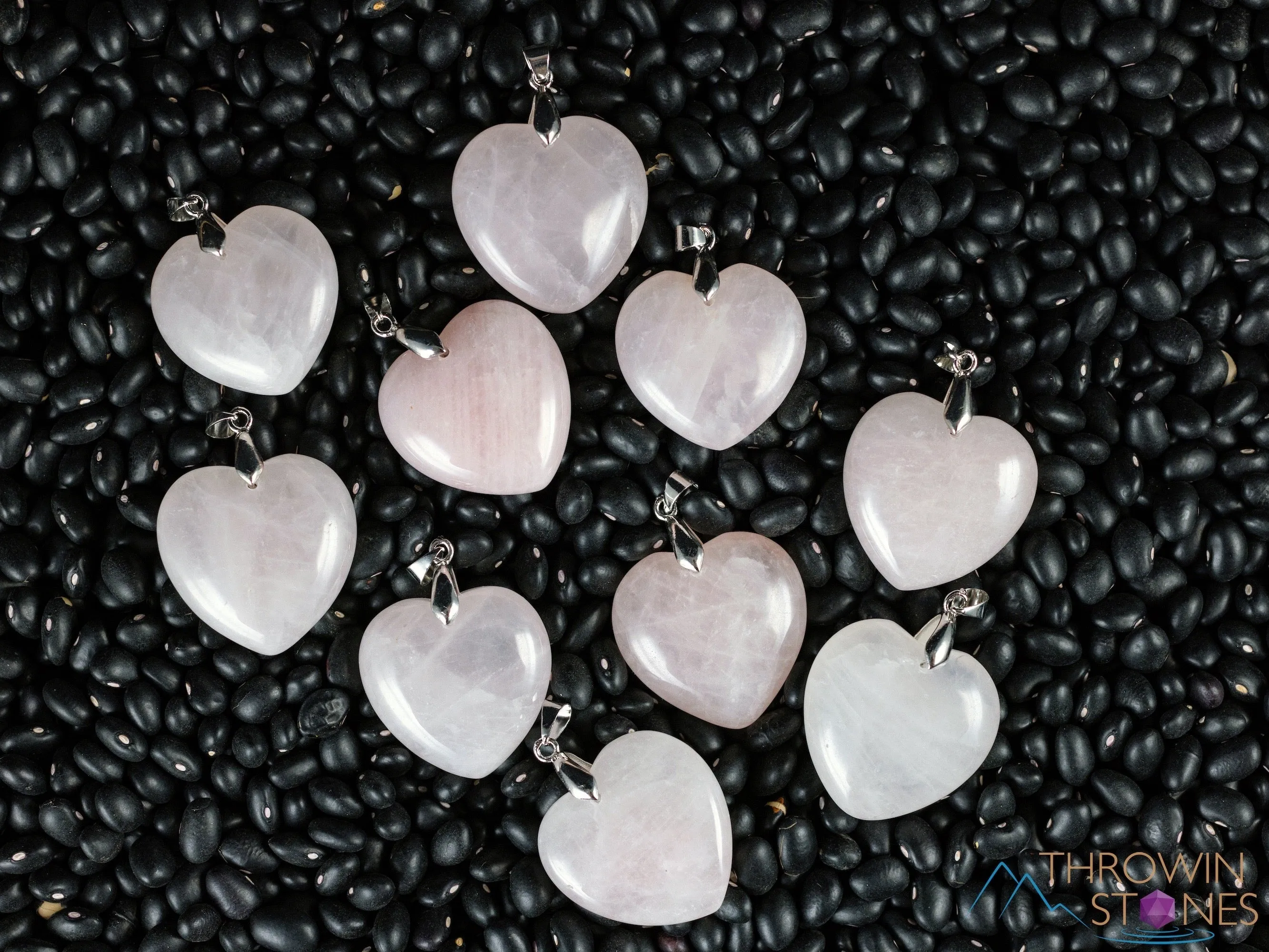 ROSE QUARTZ Crystal Heart Pendant - Crystal Pendant, Birthstone, Handmade Jewelry, Healing Crystals and Stones, E0986