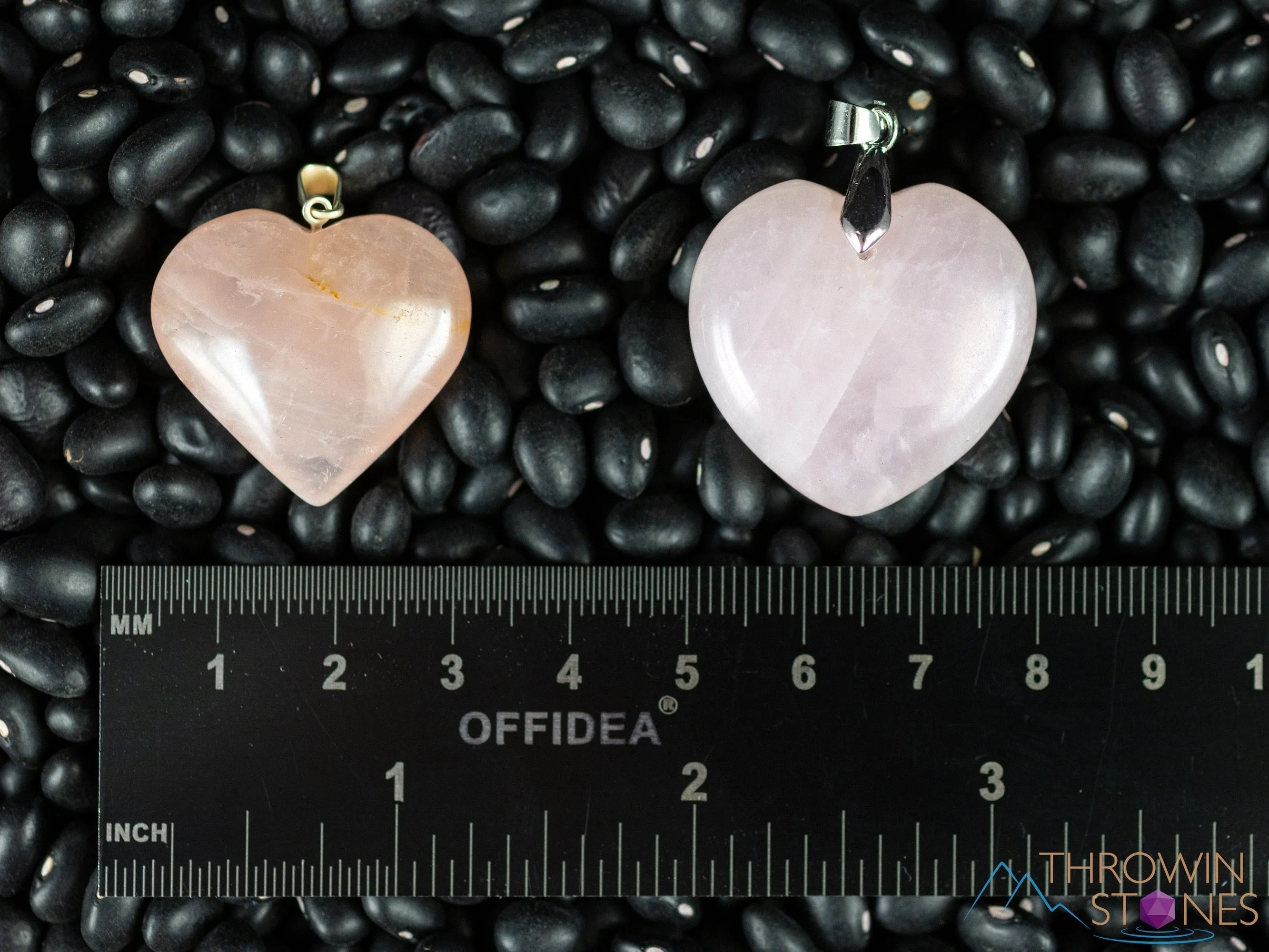 ROSE QUARTZ Crystal Heart Pendant - Crystal Pendant, Birthstone, Handmade Jewelry, Healing Crystals and Stones, E0986