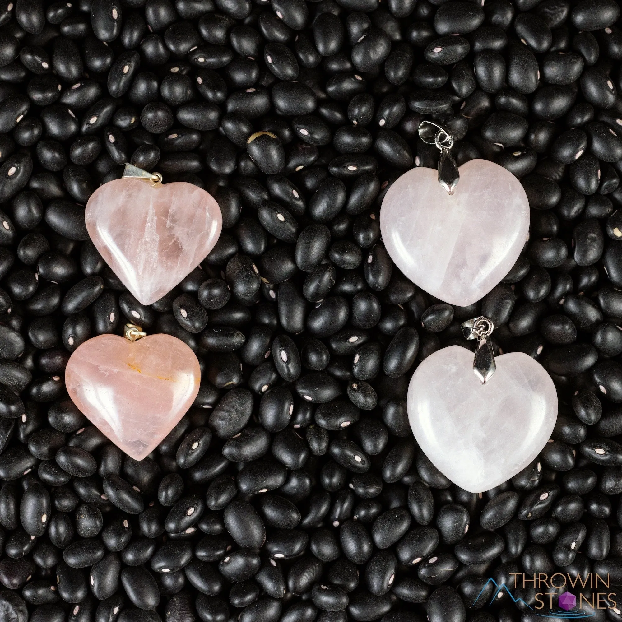 ROSE QUARTZ Crystal Heart Pendant - Crystal Pendant, Birthstone, Handmade Jewelry, Healing Crystals and Stones, E0986