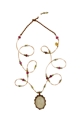 Short Tibetan necklace - Smoky Quartz