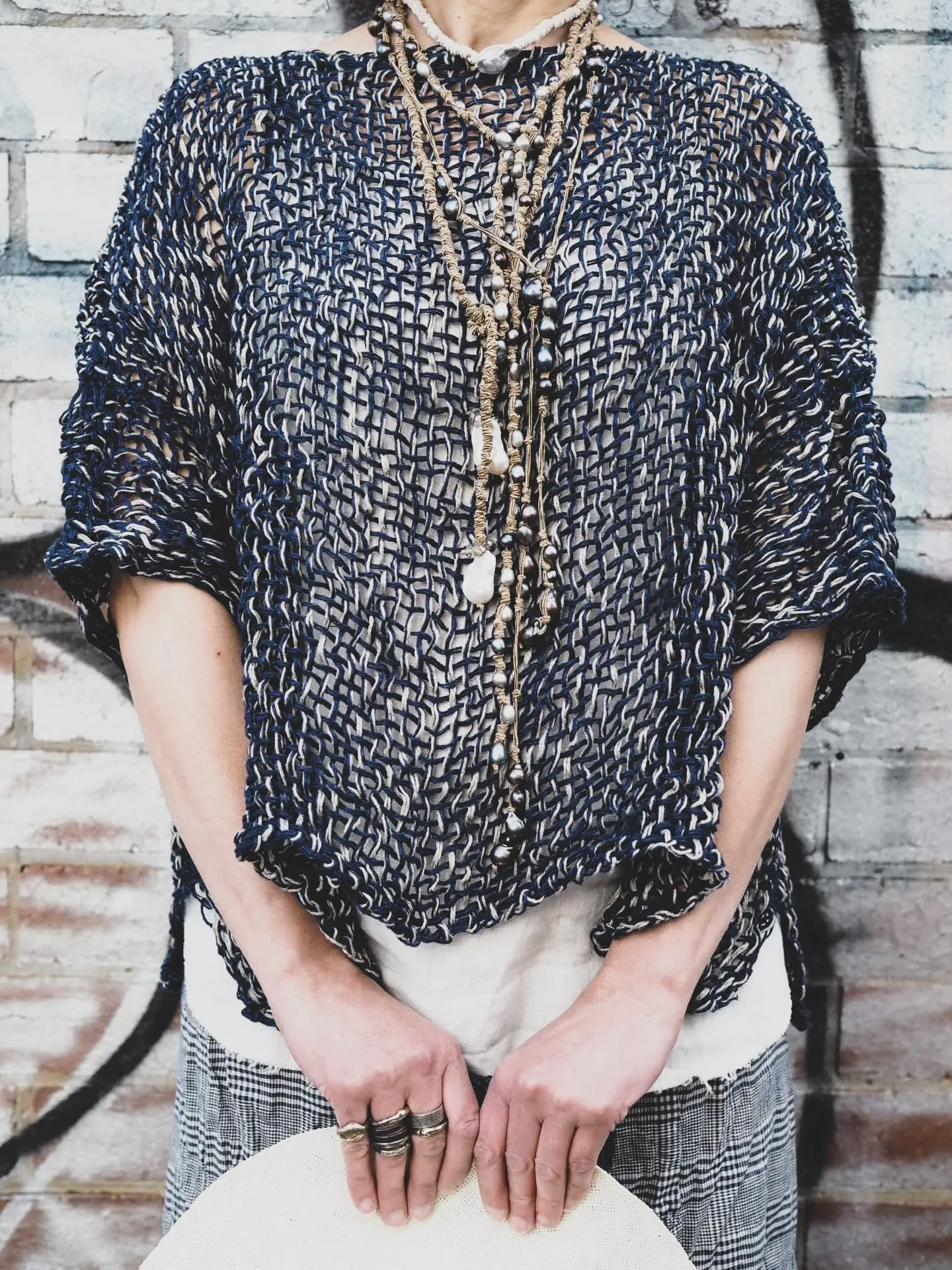 Silk Drop Pearl Lariat Necklace With Quartz