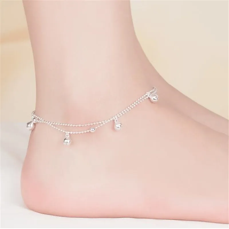 Silver Plated Bell Anklet Design Girlfriend Anklet