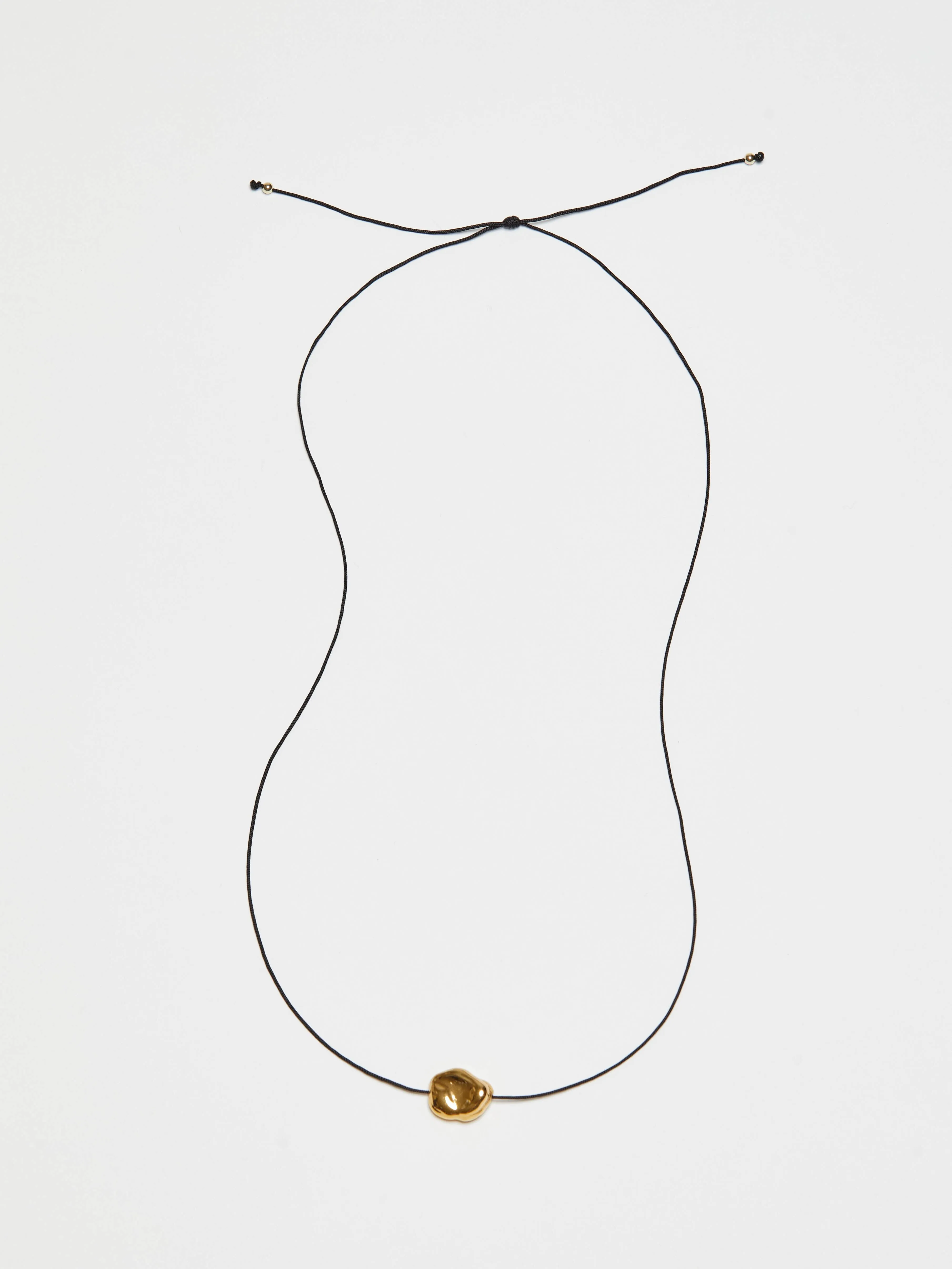 Single Gold Pearl Necklace