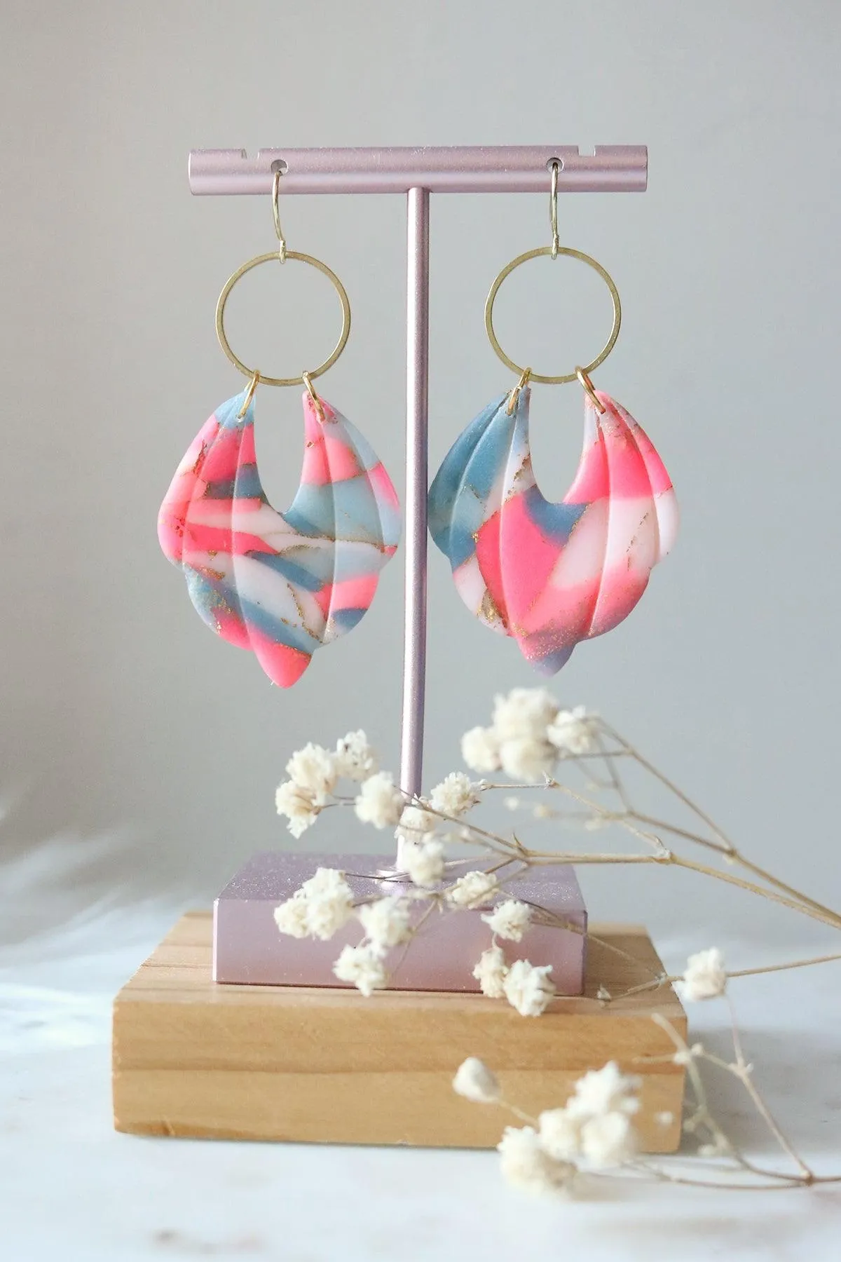 Songbird Earrings in Rosefinch