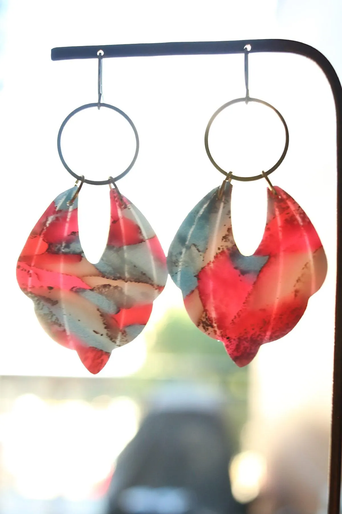 Songbird Earrings in Rosefinch