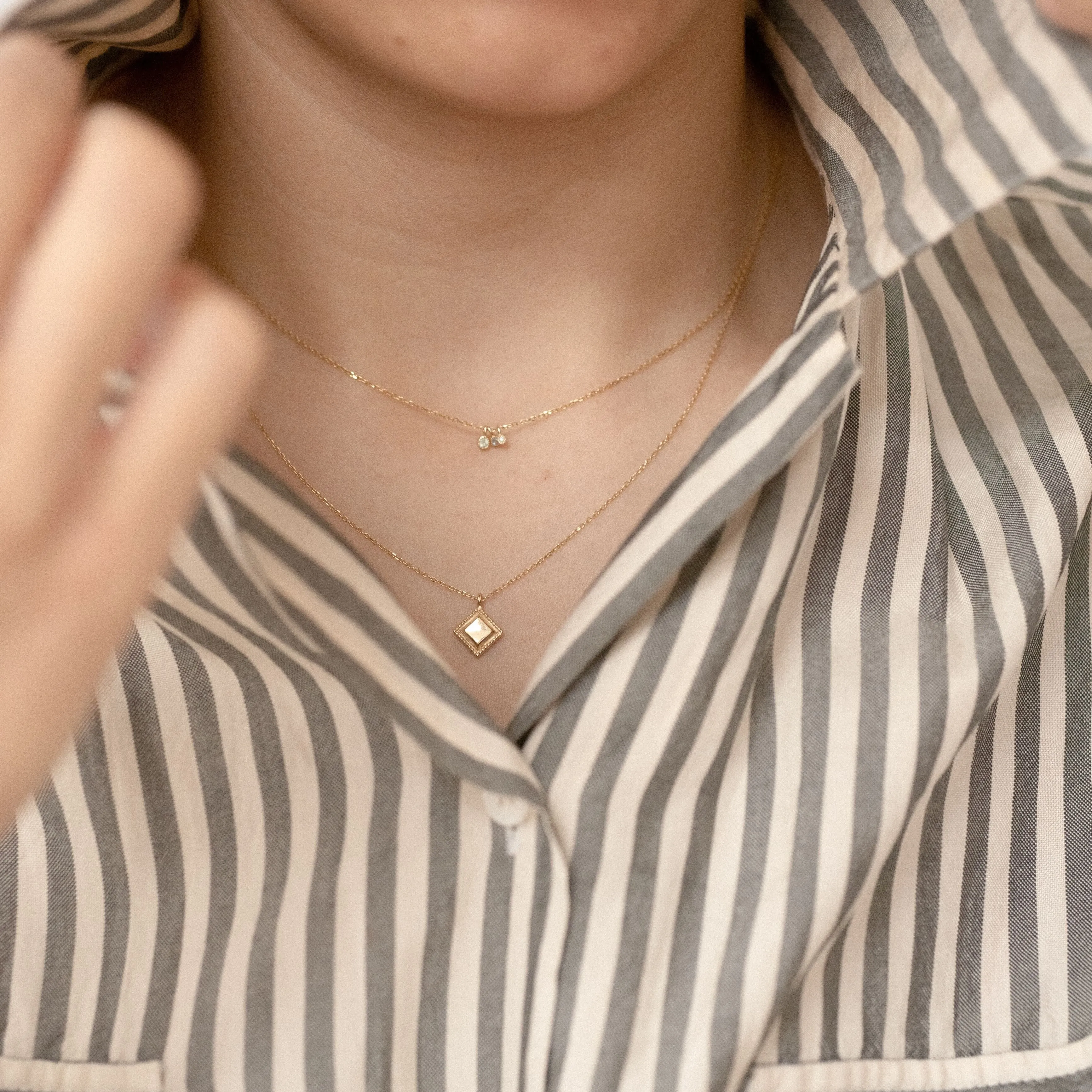 Square Milli Necklace (ready to ship option)*