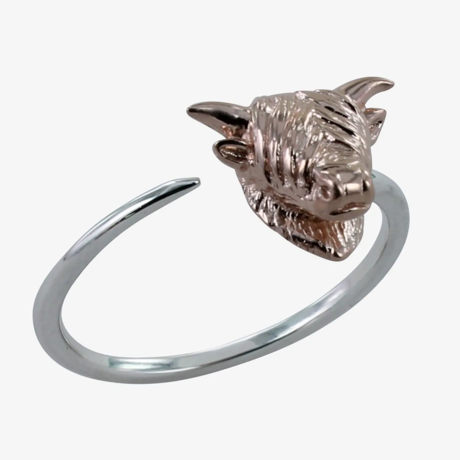 Sterling Silver Highland Cow Ring