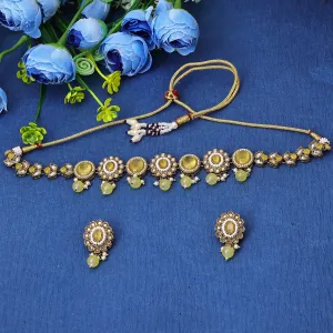 Sukkhi Splendid Gold Plated Choker Necklace Set For Women