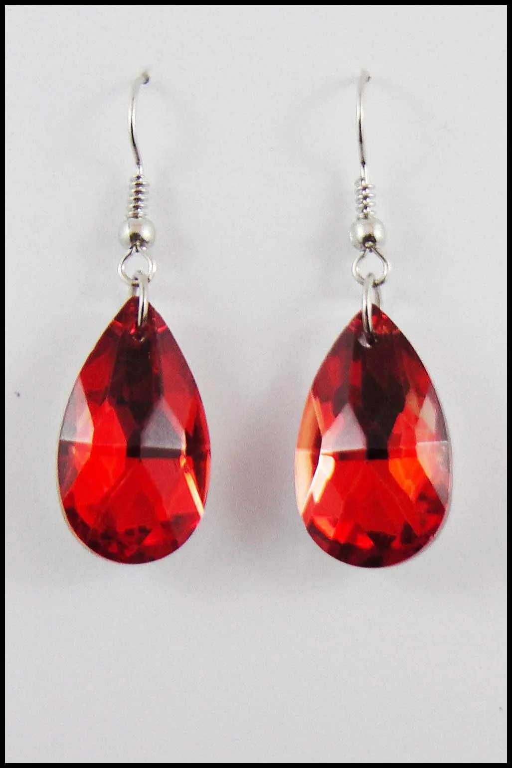 Teardrop Jewel Necklace and Earring Set