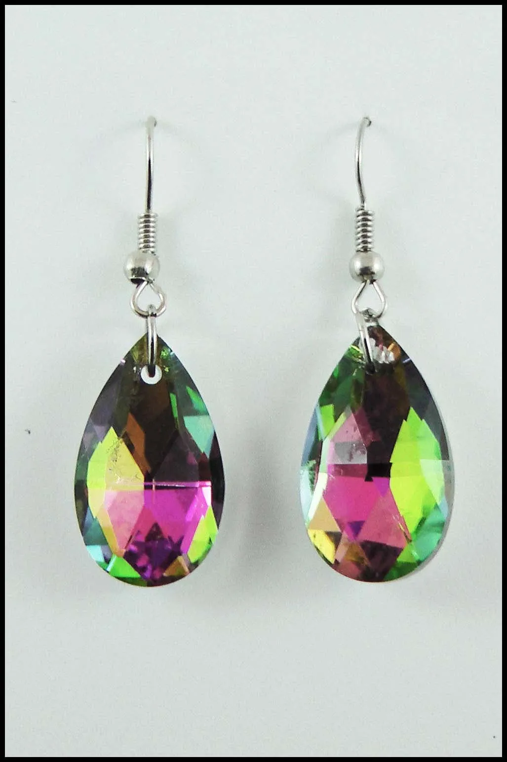 Teardrop Jewel Necklace and Earring Set