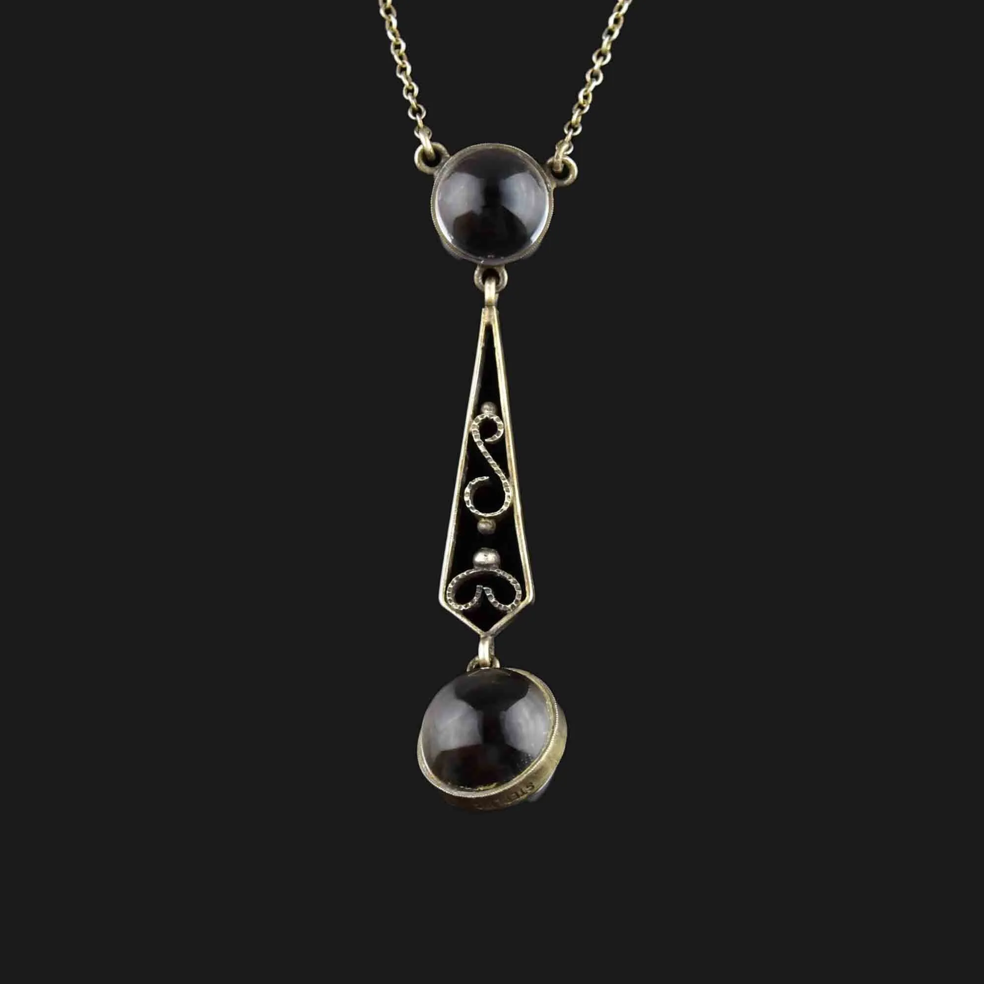 Vintage Silver Art Deco Pools of Light Necklace