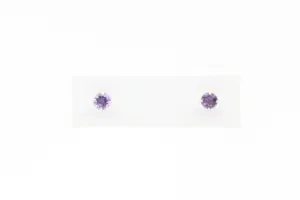 White Gold Amethyst Earrings